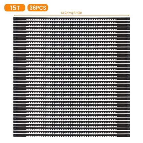 Lames de scie à chantourner épinglées en acier au carbone de 5 pouces, 36 pièces, 10-18 TPI