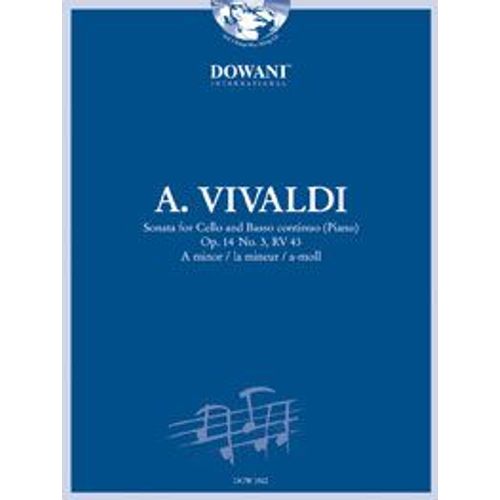 Sonata For Cello And Bc Op.14 No.3,Rv43 In A Minor / Book+Cd