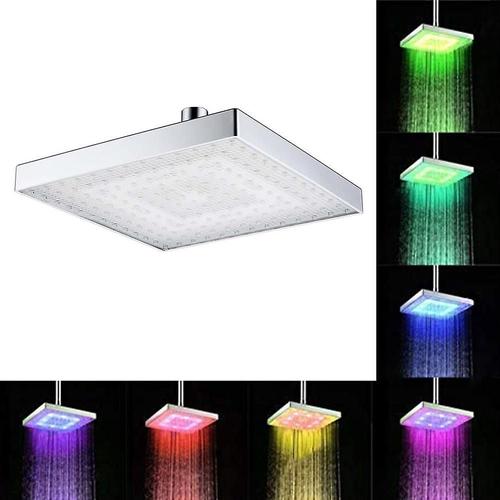 Pommeau de douche LED Bran avec pluie à changement de couleur - 7 couleurs - Rond