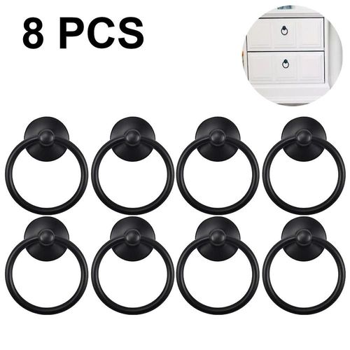 Boutons D'armoire Ronds Dorés Vintage - Ensemble De 8