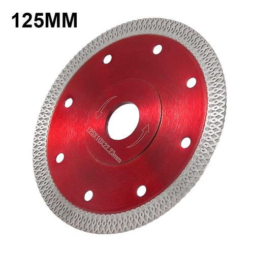 Lame de scie diamantée rouge super fine de 125 mm pour coupe sèche ou humide