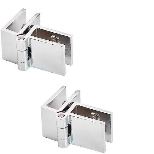 Charnières de porte en verre en alliage de zinc à 90° - Installation sans perçage