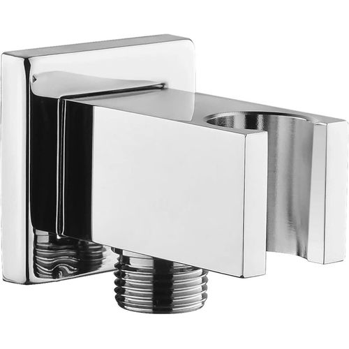 Coude d'alimentation murale avec support de douche à main, connecteur de tuyau de douche carré en laiton 1/2
