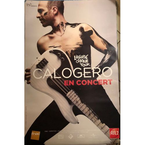 Calogero - Liberté Chérie Tour - Affiche / Poster Envoi En Tube - 80x120cm