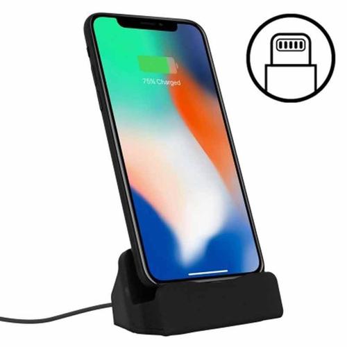 Station Accueil Dock Charge Lightning Noir Pour Iphone 8 Plus