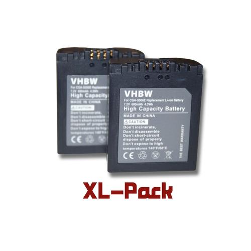 vhbw Set de 2 batteries 600mAh pour appareil photo Leica V-Lux 1