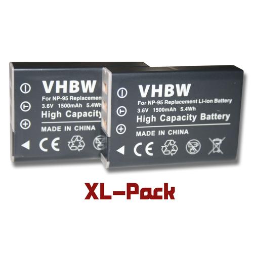 2x batteries vhbw de caméra SET pour Fujifilm X30, Fujifilm X100T comme Fuji NP-95, Ricoh DB-90.