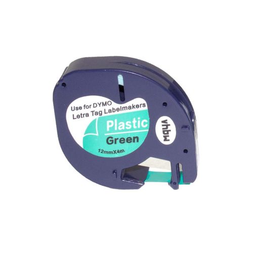 vhbw cassette à bande cartouche 12mm pour imprimante d?étiquette Dymo LetraTag 2000, LT-100H, LT-100T, Plus LT-100H, QX50, XM, XR remplace 91204.