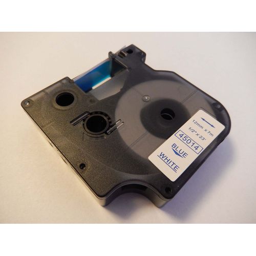 vhbw Ruban compatible avec Dymo 2000, 5000, 5500, 1000, 1000+, 3500, 4500 imprimante d'étiquettes 12mm Bleu sur Blanc
