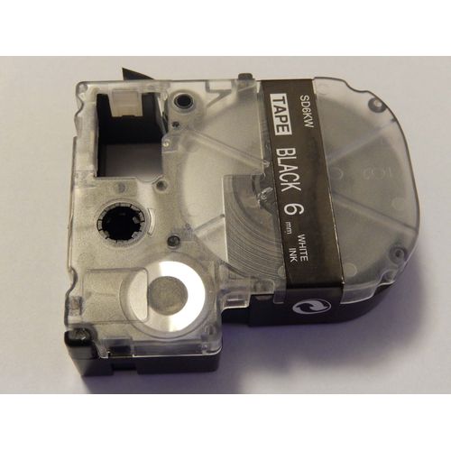 vhbw Ruban remplacement pour Epson LC-2BWV pour imprimante d'étiquettes 6mm Blanc sur Noir