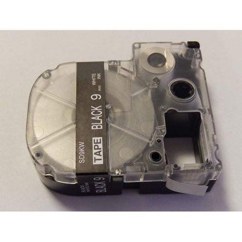 vhbw Ruban remplacement pour KingJim SD9KW pour imprimante d'étiquettes 9mm Blanc sur Noir