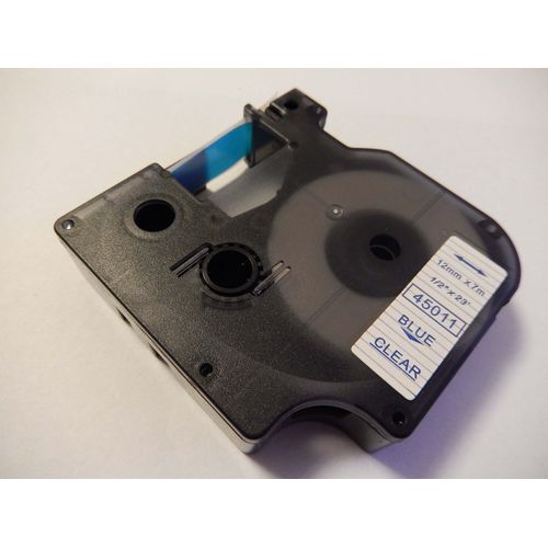 vhbw Ruban compatible avec Dymo Rhino 4200, 5000, 5200, 6000 imprimante d'étiquettes 12mm Bleu sur Transparent