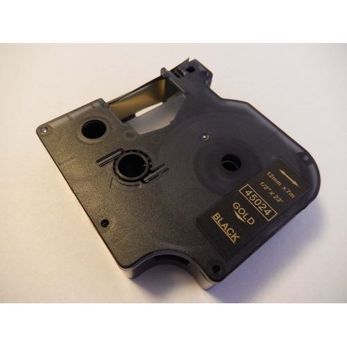 vhbw Ruban compatible avec Dymo Rhino 4200, 5000, 5200, 6000 imprimante d'étiquettes 12mm Or sur Noir