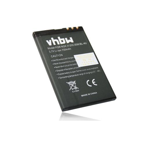 Vhbw Li-Ion Batterie 700mah (3.7v) Pour Portable Téléphone Nokia 8800 Sapphire Arte, C5-03, C5-04, C5-05, C5-06, C5-3 Comme Bl-4u, N4u85t, Mp-S-V.