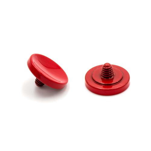 vhbw Bouton de déclencheur compatible avec Exa 1B appareil photo - Pression ergonomique, métal, rouge