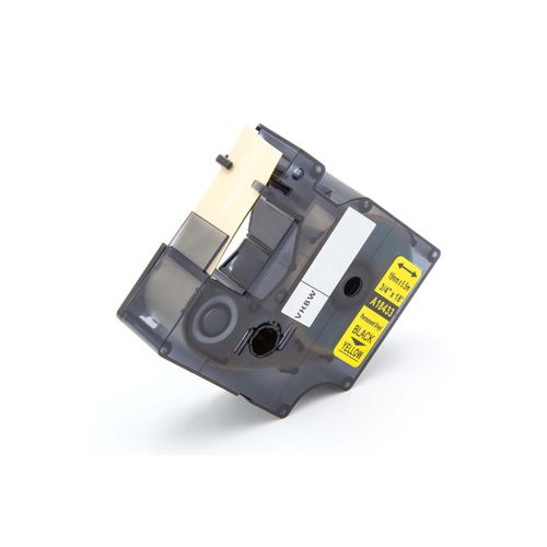 vhbw Ruban compatible avec Dymo RhinoPro 6000, 5000, 3000, ILP 219 imprimante d'étiquettes 19mm Noir sur Jaune, Vinyle