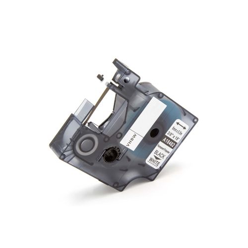 vhbw cassette à bande cartouche 9mm noir sur blanc pour imprimante d?étiquette Dymo Rhino 1000, 3000, 4200, 5000, 5200, 6000 remplace Dymo 18482.