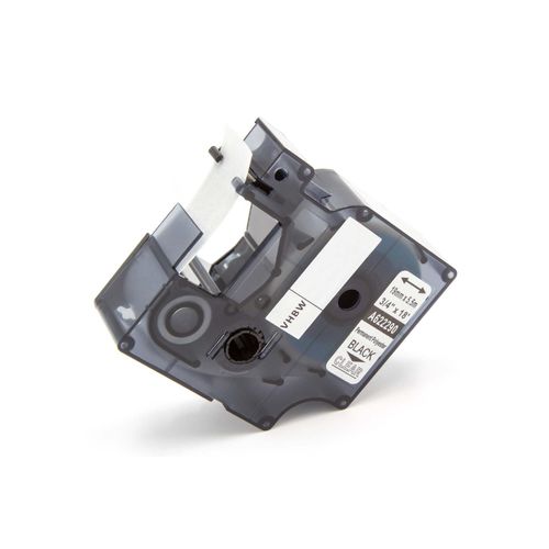 vhbw cassette à bande cartouche 19mm noir sur transparent pour imprimante d?étiquette Dymo Rhino 1000, 3000, 4200, 5000, 5200, 6000 remplace 622290.