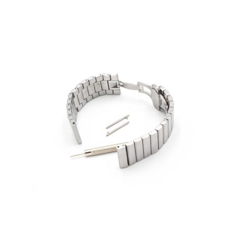 Vhbw Acier Inoxydable Bracelet Argent 22mm Pour Smartwatch Traqueurs De Fitness Asus Zenwatch 2 1,63"