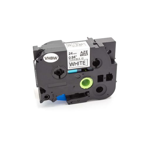 vhbw 1x Ruban compatible avec Brother PT 1000, 1000-Series, 1200, 1090, 1080, 1010 imprimante d'étiquettes 24mm Bleu sur Blanc, flexible