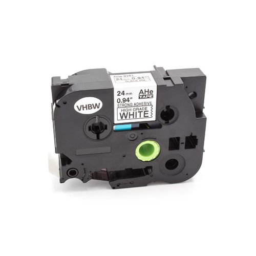 vhbw Ruban compatible avec Brother PT 9500 PC, 9700 PC, 9800 PCN, PT9800PCN, PT9700PC, PTE100 imprimante d'étiquettes 24mm Noir sur Blanc