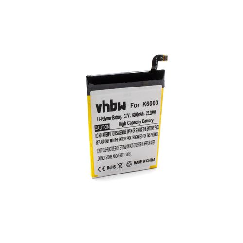 Vhbw Batterie Compatible Avec Oukitel K6000 Plus Smartphone (6080mah, 3,7v, Li-Polymère)