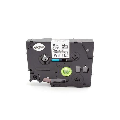 vhbw Ruban remplacement pour Brother HGE-231 pour imprimante d'étiquettes 12mm Noir sur Blanc