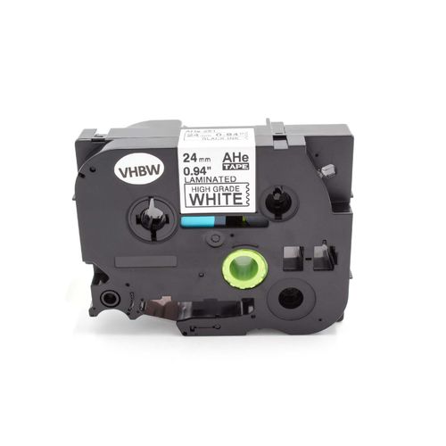 vhbw Ruban remplacement pour Brother HGE-251 pour imprimante d'étiquettes 9mm Noir sur Blanc