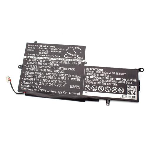 vhbw Li-Polymère batterie 4900mAh (11.4V) noir pour ordinateur portable laptop notebook HP Spectre x360 Convertible PC, Convertible PC 13
