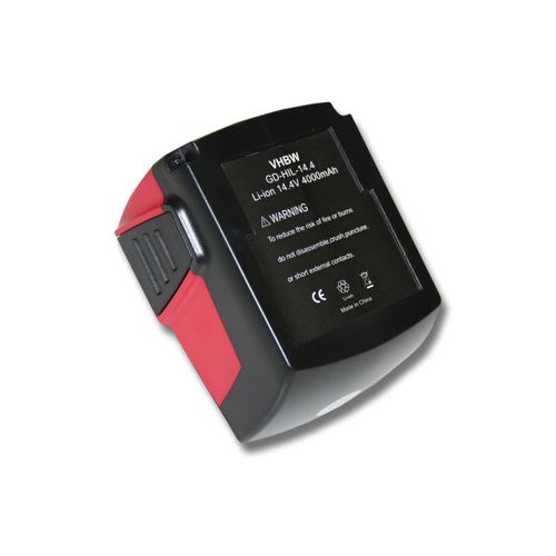vhbw Batterie 4000mAh pour outil Hilti SF 144-A CPC 14.4 V, SF144-A, SFH 144-A, SFH 144-A CPC 14.4V, SFL Flashlight, SID 144-A CPC Impact comme B144.