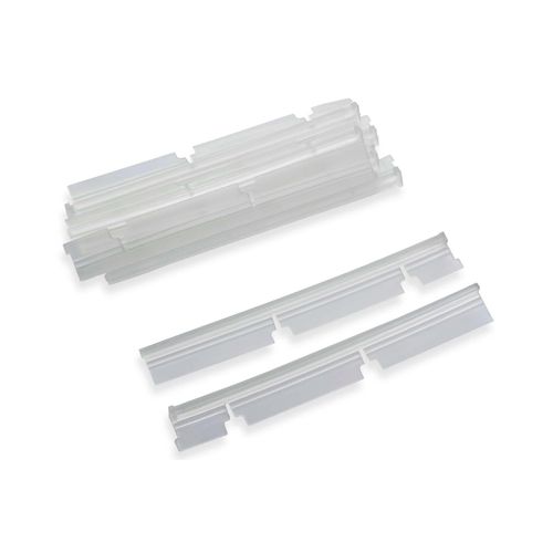 vhbw 10x languettes en caoutchouc compatible avec Neato XV-11, XV-12, XV-14, XV-15 aspirateur-robot - Set de lamelles de rechange, transparent