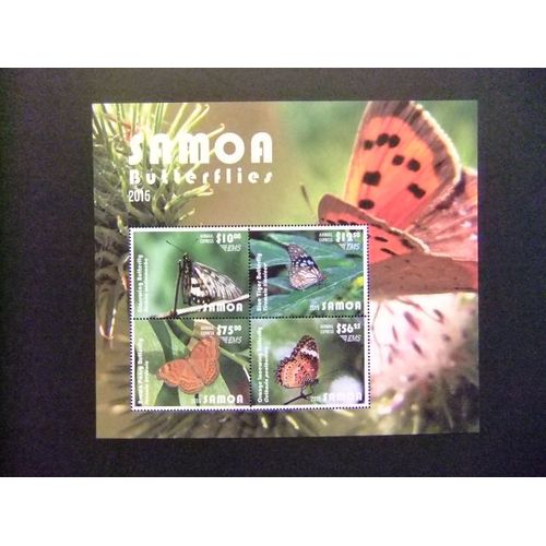 Samoa 2015 Fauna Papillons Butterflies Mariposas Bloc ** Mnh