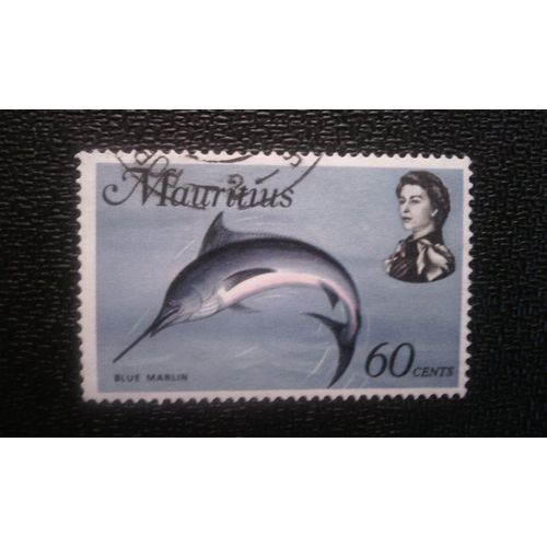 Timbre Mauritius ( Yt 341 ) 1969 Marlin Bleu (Makaira Nigricans)