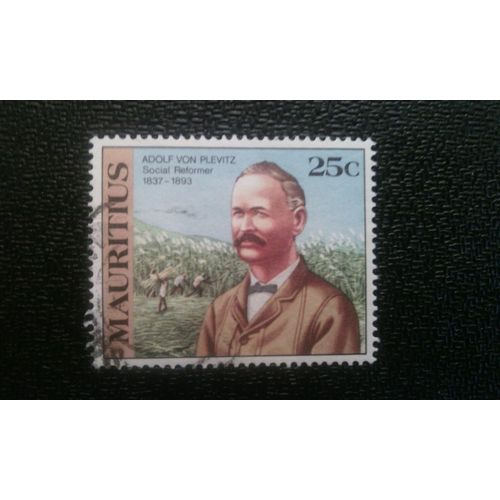 Timbre Mauritius ( Yt 590 ) 1983 Adolf Von Plevitz (1837-1893), Réformateur Social