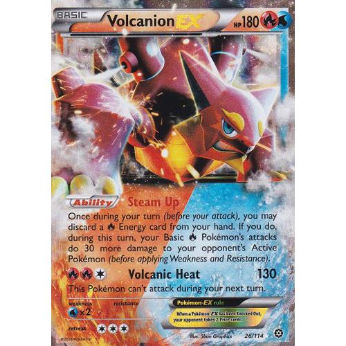 Carte Pokemon - Volcanion - 26/114 - Ultra Rare - Xy11 Offensive Vapeur - Version Anglaise -