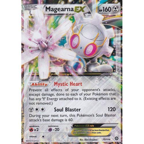 Carte Pokemon - Magearna Ex - 75/114 - Ultra Rare - Xy11 Offensive Vapeur - Version Anglaise -