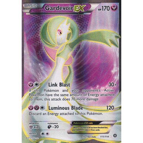 Carte Pokemon - Gardevoir Ex 111/114 - Ultra Rare En Full Art - Xy11 Offensive Vapeur - Version Anglaise -