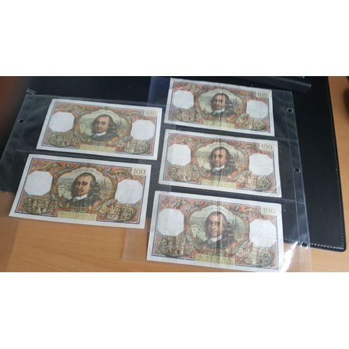 Cinq Billets 100 Francs (1966/1976/1977/1978) Type Corneille - 45 Euros Le Billet