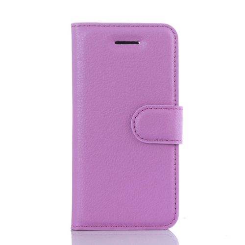 Housse Etui A Rabat Iphone 5 5s Se Violet Purple Folio Cuir Simili (Pu)