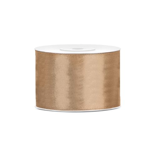 Ruban Satin Doré Ocre 5 Cm X 25 M