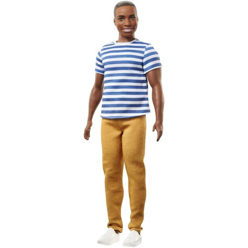 Barbie Ken Fashionistas #11 - Afro Americain Polo Raye Pantalon Jaune