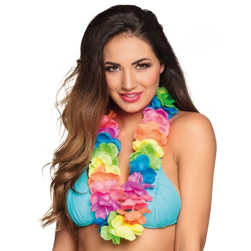 Collier Hawaï Multicolore Fluo Luxe Taille Unique