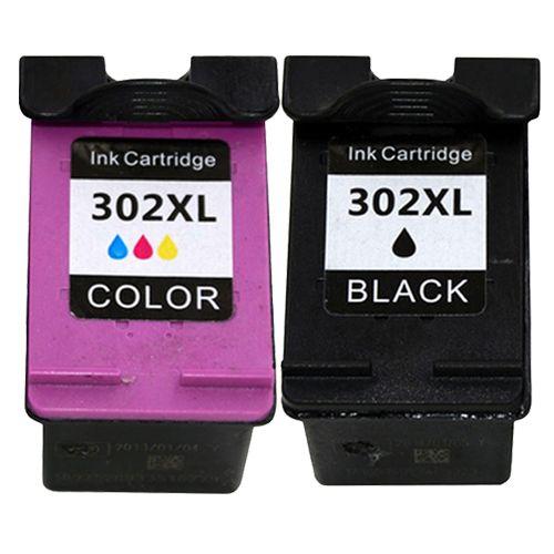 Compatible avec HP 302 XL cartouches d'encre Noir Tri-couleur - pour HP  DeskJet 1110 1115