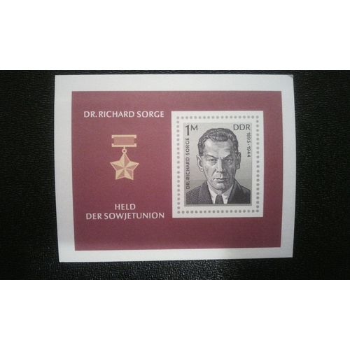 Timbre Allemagne - République Démocratique (Ddr) ( Yt 39 ) 1976 Dr. Richard Sorge - Héros De L'union Soviétique
