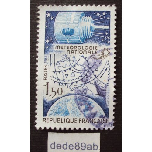 France.. 1.50 Météorologie Nationale (Satellite,Carte Météo,Globe Terrestre) Oblitéré Used Stamp.