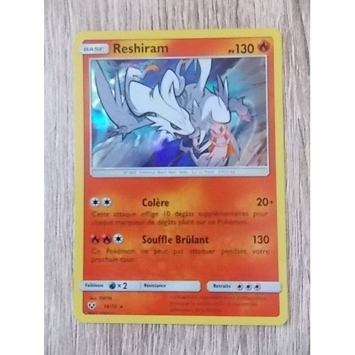 Carte Pokemon Reshiram Holo 14/73 Légendes Brillantes