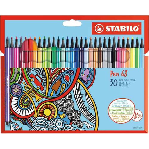 Stabilo Etui Carton X 30 Feutres De Coloriage Pen 68