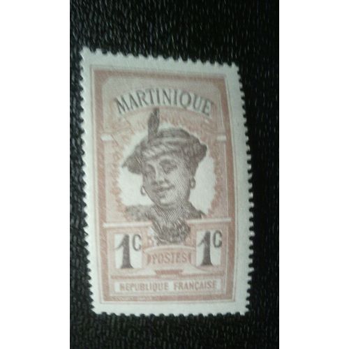 Timbre France Martinique ( Yt 61 ) 1908 Martinique