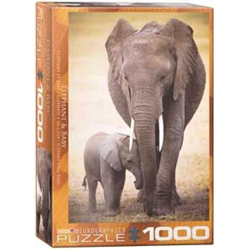 Elephant & Baby - 1000 Pcs - 9+ - #6000-0270
