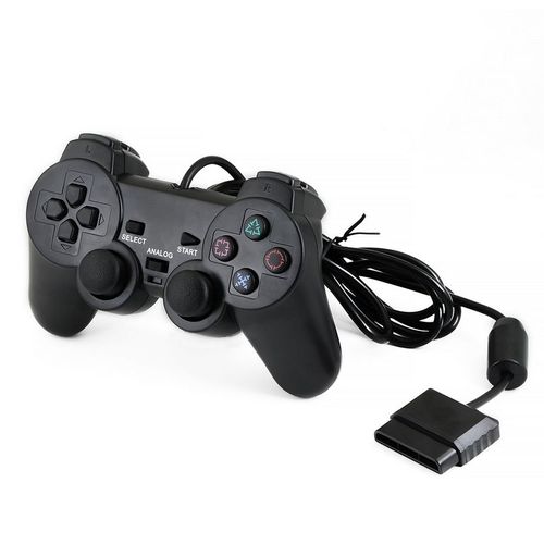 Manette Dual Shock Contrôleur Compatible Pour Playstation 2 / Ps2 Noire